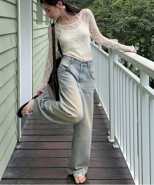 VIBGYOR(ヴィブジョー)の「【セット商品】フラワーモチーフ レースシアートップス ホルターネックキャミ(CZ)(Tシャツ/カットソー・レディース・アイボリー・MEDIUM/LARGE)」の21枚目の写真