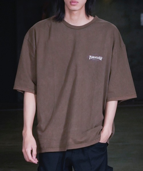 THRASHER(スラッシャー)の「DIAMOND LOGO S/S PIGMENT T-SHIRTS / スラッシャーダイヤモンドロゴピグメント半袖T-シャツ(Tシャツ/カットソー・メンズ・ブルー/ブラック×イエロー/ブラック×ホワイト/ブラウン・MEDIUM/LARGE/X-LARGE)」の3枚目の写真