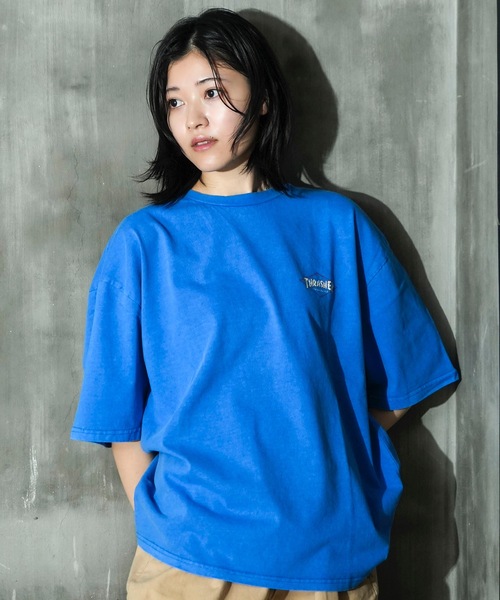 THRASHER(スラッシャー)の「DIAMOND LOGO S/S PIGMENT T-SHIRTS / スラッシャーダイヤモンドロゴピグメント半袖T-シャツ(Tシャツ/カットソー・メンズ・ブルー/ブラック×イエロー/ブラック×ホワイト/ブラウン・MEDIUM/LARGE/X-LARGE)」の11枚目の写真