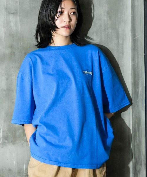 THRASHER(スラッシャー)の「DIAMOND LOGO S/S PIGMENT T-SHIRTS / スラッシャーダイヤモンドロゴピグメント半袖T-シャツ(Tシャツ/カットソー・メンズ・ブルー/ブラック×イエロー/ブラック×ホワイト/ブラウン・MEDIUM/LARGE/X-LARGE)」の12枚目の写真