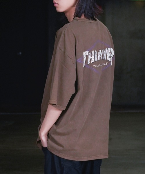 THRASHER(スラッシャー)の「DIAMOND LOGO S/S PIGMENT T-SHIRTS / スラッシャーダイヤモンドロゴピグメント半袖T-シャツ(Tシャツ/カットソー・メンズ・ブルー/ブラック×イエロー/ブラック×ホワイト/ブラウン・MEDIUM/LARGE/X-LARGE)」の8枚目の写真