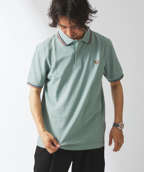 FRED PERRY（フレッドペリー）の「FRED PERRY / フレッドペリー M3600 TWIN TIPPED（ポロシャツ・メンズ・ライトブルー/ブラック/アイボリー/レッド・LARGE/MEDIUM）」の5枚目の写真