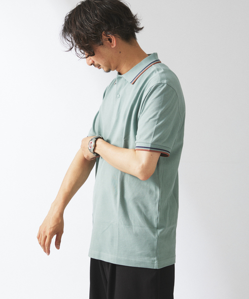 FRED PERRY（フレッドペリー）の「FRED PERRY / フレッドペリー M3600 TWIN TIPPED（ポロシャツ・メンズ・ライトブルー/ブラック/アイボリー/レッド・LARGE/MEDIUM）」の6枚目の写真