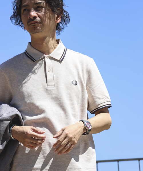 FRED PERRY（フレッドペリー）の「FRED PERRY / フレッドペリー M3600 TWIN TIPPED（ポロシャツ・メンズ・ライトブルー/ブラック/アイボリー/レッド・LARGE/MEDIUM）」の10枚目の写真