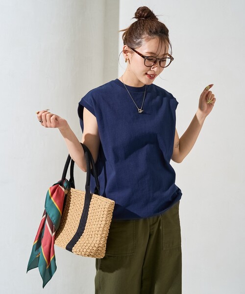 セール】限定展開 ガゼット 付き ノースリーブ Tシャツ（Tシャツ