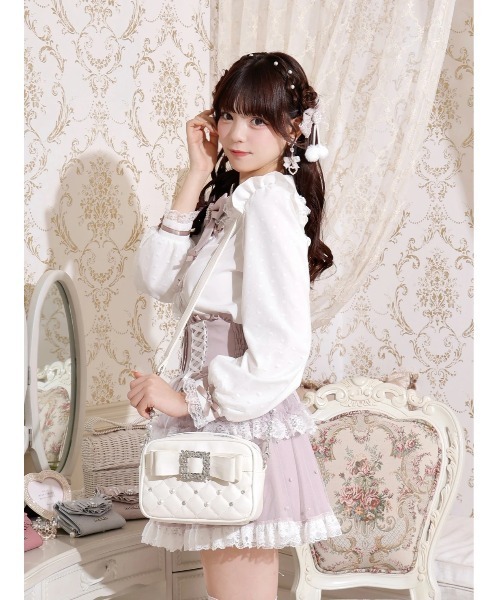 お嬢さんビジューリボンショルダーバッグ（ショルダーバッグ）｜NOEMIE（ノエミー）