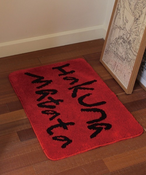 Made in I（メイドインアイ）の「HakunaMatata ラグ（ラグ/マット・レディース・ブルー/アイボリー/レッド・FREE）」の11枚目の写真