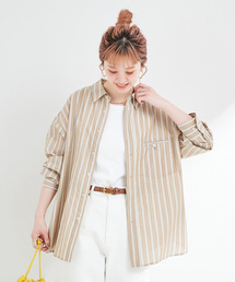 B.C STOCK | ウォッシャブル / シアーストライプバックスリットシャツ(シャツ/ブラウス)