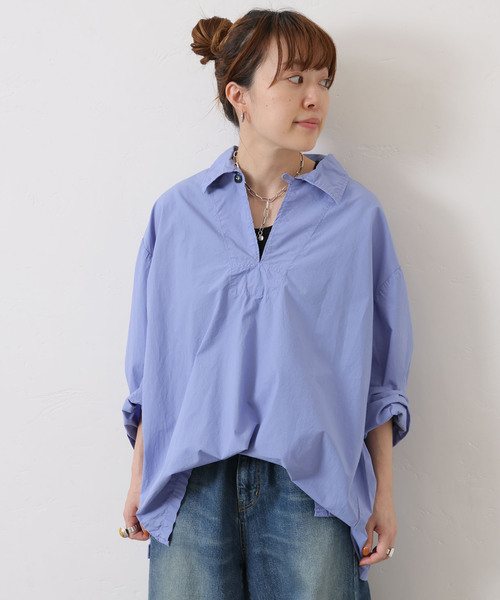 journal standard luxe サックスブルー長袖リネンシャツ journal standard luxe サックスブルー長袖リネンシャツ