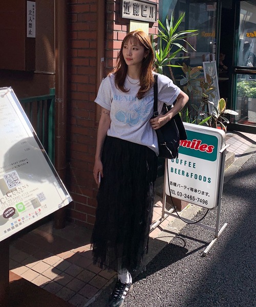 セール】シフォンシワ加工プリーツロングスカート（スカート
