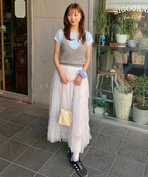 *2025SS*【Paloma Wool】Slutoシワ加工ギャザープリーツスカート セール】シフォンシワ加工プリーツロングスカート（スカート