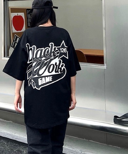 SHEENA(シーナ)の「グラフィックロゴプリントオーバーサイズTシャツ(Tシャツ/カットソー・レディース・ブルー/ブラック・M)」の17枚目の写真