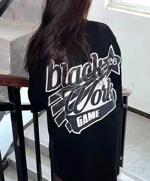 SHEENA(シーナ)の「グラフィックロゴプリントオーバーサイズTシャツ(Tシャツ/カットソー・レディース・ブルー/ブラック・M)」の22枚目の写真