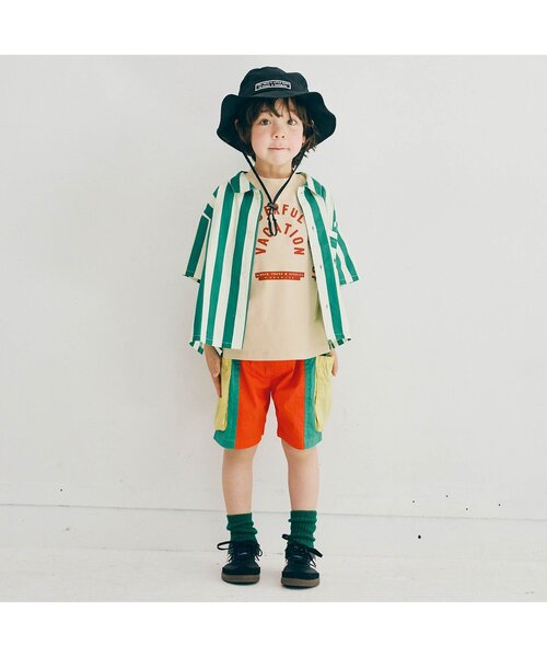 p.premier(ピードットプルミエ)の「We love VACATION2柄シンプルロゴ半袖Tシャツ(Tシャツ/カットソー・キッズ・ブラウン/グリーン/レッド/ベージュ/チャコール/イエロー/ブルー/アイボリー・80/90/100/110/120/130/140)」の10枚目の写真