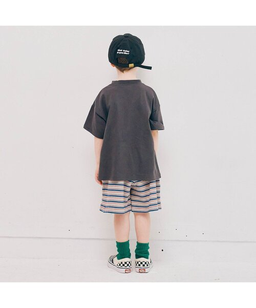 p.premier(ピードットプルミエ)の「We love VACATION2柄シンプルロゴ半袖Tシャツ(Tシャツ/カットソー・キッズ・ブラウン/グリーン/レッド/ベージュ/チャコール/イエロー/ブルー/アイボリー・80/90/100/110/120/130/140)」の17枚目の写真