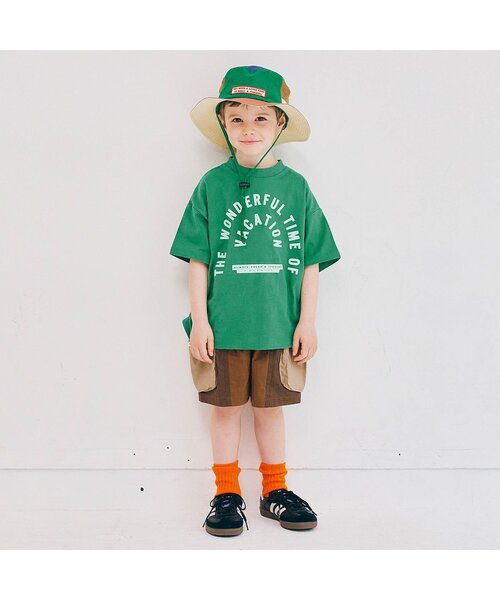 p.premier(ピードットプルミエ)の「We love VACATION2柄シンプルロゴ半袖Tシャツ(Tシャツ/カットソー・キッズ・ブラウン/グリーン/レッド/ベージュ/チャコール/イエロー/ブルー/アイボリー・80/90/100/110/120/130/140)」の19枚目の写真