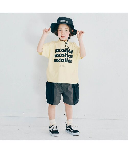 p.premier(ピードットプルミエ)の「We love VACATION2柄シンプルロゴ半袖Tシャツ(Tシャツ/カットソー・キッズ・ブラウン/グリーン/レッド/ベージュ/チャコール/イエロー/ブルー/アイボリー・80/90/100/110/120/130/140)」の20枚目の写真