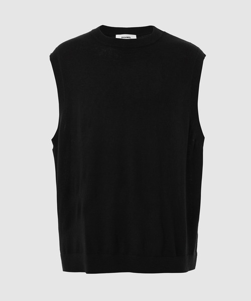 DIGAWEL(ディガウェル)の「Cashmere knit sleeveless/Midsommar(BODHI×DIGAWEL)(ニット/セーター・メンズ・ネイビー/ブラック・FREE)」の2枚目の写真