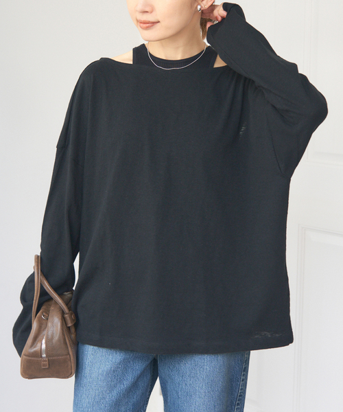 セール】ONIT/オニット ROUGH COTTON BACK OPEN ボートネック