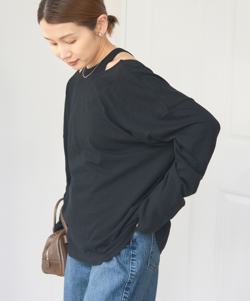 セール】ONIT/オニット ROUGH COTTON BACK OPEN ボートネック