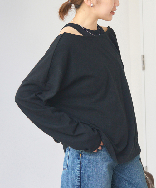 セール】ONIT/オニット ROUGH COTTON BACK OPEN ボートネック