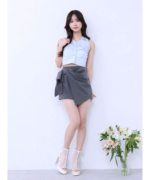 EATME（イートミー）の「リボンラップショートパンツ（その他パンツ・レディース・グレー/ベージュ/ブラック・MEDIUM/SMALL）」の7枚目の写真