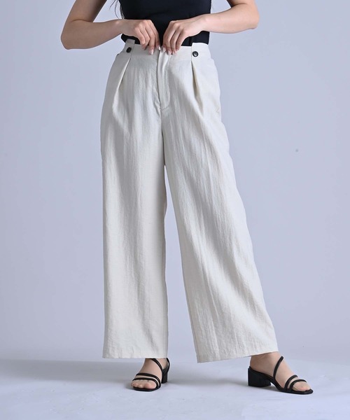 タックワイドパンツ(S IVORY): BOTTOM