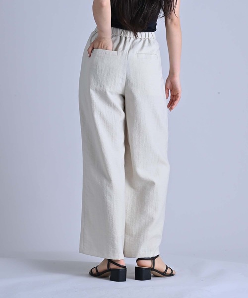 日本未入荷 セール】メランジリネンタックワイドパンツ（その他パンツ パンツ