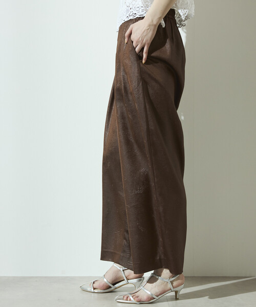 Firsthand（ファーストハンド）の「Firsthand/ファーストハンド チンツ加工 イージーワイドパンツ / 2タックワイドイージーパンツ（その他パンツ・レディース・ワイン/ブラック/ブラウン・S/M）」の8枚目の写真