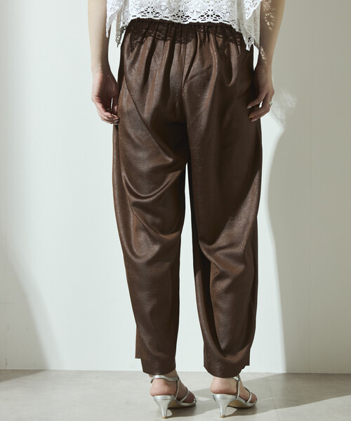 Firsthand（ファーストハンド）の「Firsthand/ファーストハンド チンツ加工 イージーワイドパンツ / 2タックワイドイージーパンツ（その他パンツ・レディース・ワイン/ブラック/ブラウン・S/M）」の9枚目の写真