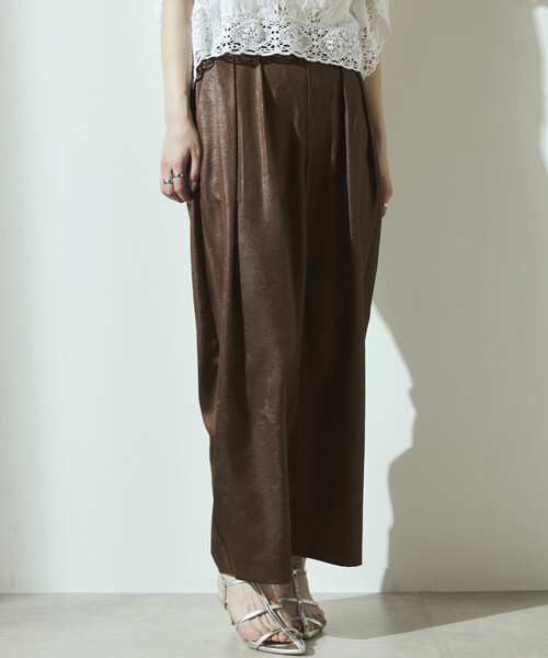 Firsthand（ファーストハンド）の「Firsthand/ファーストハンド チンツ加工 イージーワイドパンツ / 2タックワイドイージーパンツ（その他パンツ・レディース・ワイン/ブラック/ブラウン・S/M）」の12枚目の写真