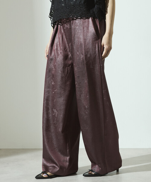 Firsthand（ファーストハンド）の「Firsthand/ファーストハンド チンツ加工 イージーワイドパンツ / 2タックワイドイージーパンツ（その他パンツ・レディース・ワイン/ブラック/ブラウン・S/M）」の19枚目の写真