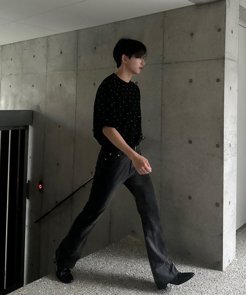 Otte（オッテ）の「コリアンラメTシャツ（Tシャツ/カットソー・メンズ・ブラック・LARGE/MEDIUM）」の4枚目の写真