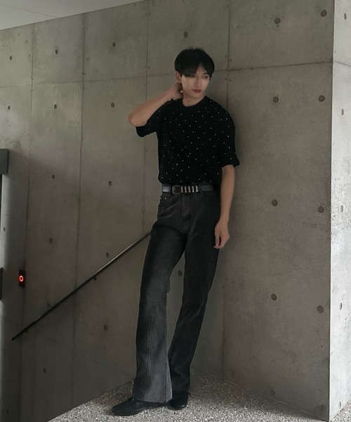 Otte（オッテ）の「コリアンラメTシャツ（Tシャツ/カットソー・メンズ・ブラック・LARGE/MEDIUM）」の3枚目の写真