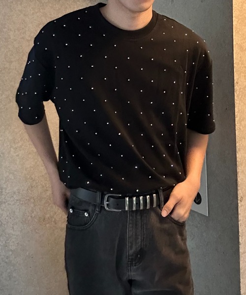 Otte（オッテ）の「コリアンラメTシャツ（Tシャツ/カットソー・メンズ・ブラック・LARGE/MEDIUM）」の2枚目の写真