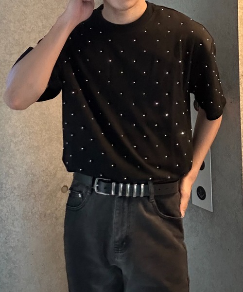 Otte（オッテ）の「コリアンラメTシャツ（Tシャツ/カットソー・メンズ・ブラック・LARGE/MEDIUM）」の6枚目の写真