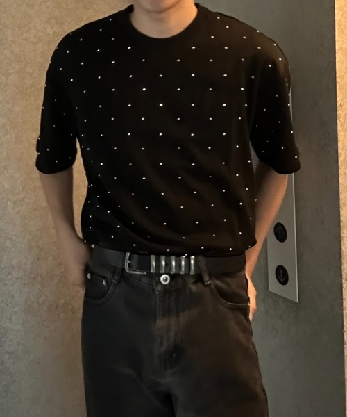 Otte（オッテ）の「コリアンラメTシャツ（Tシャツ/カットソー・メンズ・ブラック・LARGE/MEDIUM）」の7枚目の写真