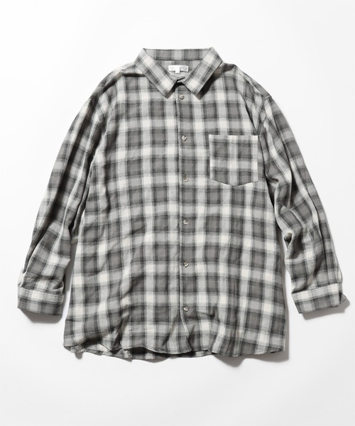 ROOPTOKYO（ループトウキョウ）の「ルーズシルエット オンブレチェック LS 長袖シャツ（シャツ/ブラウス・メンズ・ネイビー/ブラック/グレー・M）」の10枚目の写真