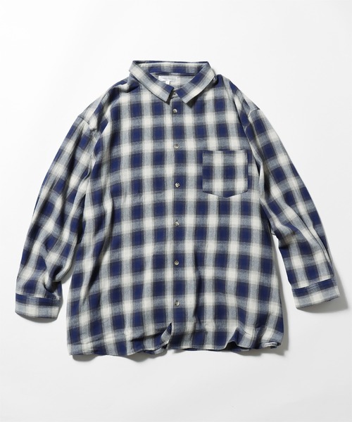 ROOPTOKYO（ループトウキョウ）の「ルーズシルエット オンブレチェック LS 長袖シャツ（シャツ/ブラウス・メンズ・ネイビー/ブラック/グレー・M）」の18枚目の写真