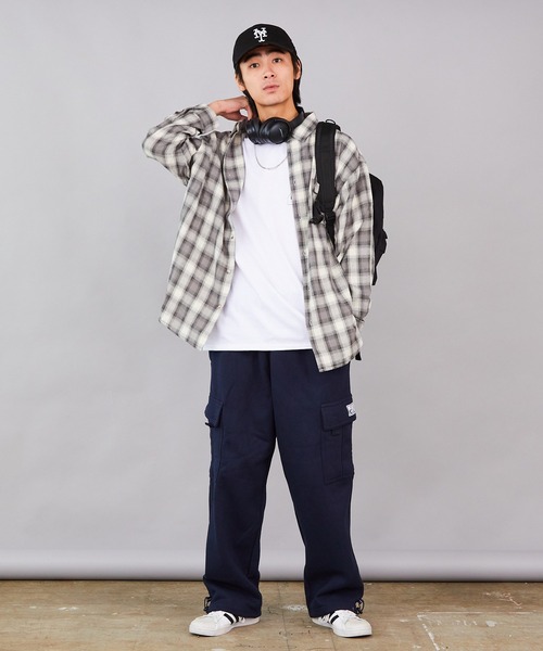 ROOPTOKYO（ループトウキョウ）の「ルーズシルエット オンブレチェック LS 長袖シャツ（シャツ/ブラウス・メンズ・ネイビー/ブラック/グレー・M）」の15枚目の写真