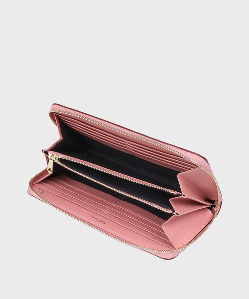 ポールスミス ラウンドジップ長財布 ラビット コーラル Paul Smith 財布 アーティストストライププラー ラウンドジップ
