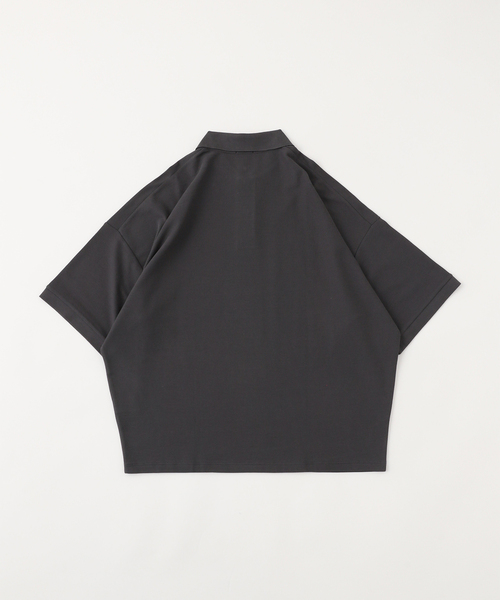 handvaerk（ハンドバーク）の「HANDVAERK 1509_PIQUE S/S TAPERED ビックポロ（ポロシャツ・メンズ・グレー系その他/ブラック系その他・SMALL/MEDIUM）」の3枚目の写真