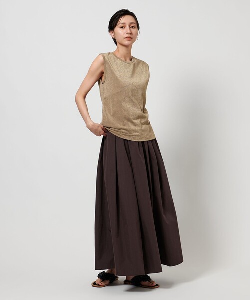 UNITED ARROWS（ユナイテッドアローズ）の「ラメ ノースリーブ カットソー（Tシャツ/カットソー・レディース・シルバー/ナチュラル/ブラック・FREE）」の5枚目の写真