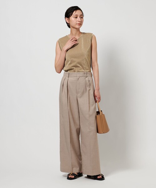 UNITED ARROWS（ユナイテッドアローズ）の「ラメ ノースリーブ カットソー（Tシャツ/カットソー・レディース・シルバー/ナチュラル/ブラック・FREE）」の7枚目の写真