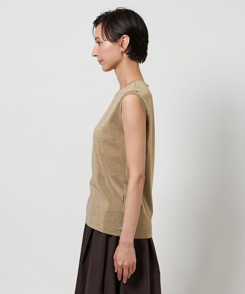 UNITED ARROWS（ユナイテッドアローズ）の「ラメ ノースリーブ カットソー（Tシャツ/カットソー・レディース・シルバー/ナチュラル/ブラック・FREE）」の14枚目の写真