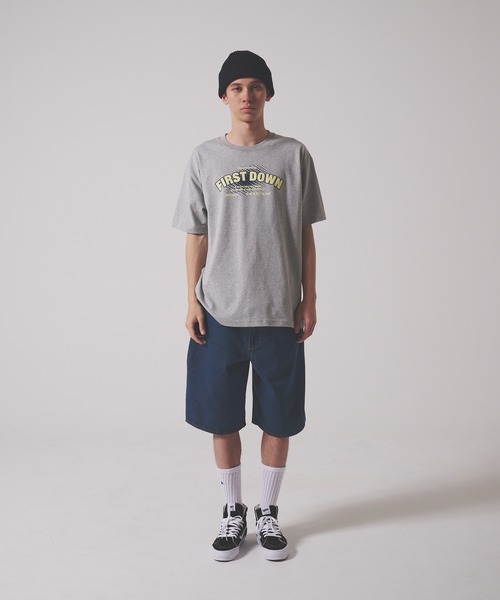 FIRST DOWN（ファーストダウン）の「プリント ショートスリーブ Tシャツ #1（Tシャツ/カットソー・メンズ・杢グレー/ホワイト/ブラック・M/XL/L）」の11枚目の写真