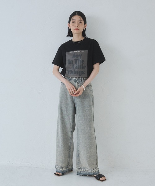 hunch(ハンチ)の「オーバーダイ デニムバギーパンツ(デニムパンツ・レディース・ブルー/ライトブルーグレー/ライトインディゴブルー・FREE)」の5枚目の写真
