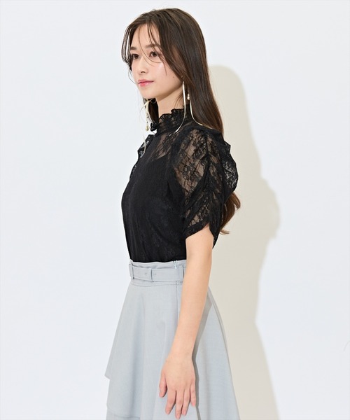 WILLSELECTION(ウィルセレクション)の「ハイネックレーストップス(その他トップス・レディース・ブラック/オフホワイト・FREE)」の12枚目の写真