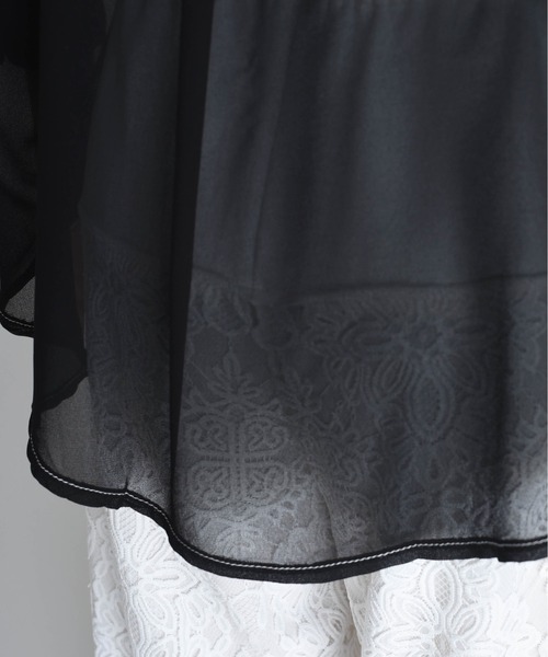 デニムMIXシアーチュニックシャツ Eimee Law│Eimee Law & LHELBIE