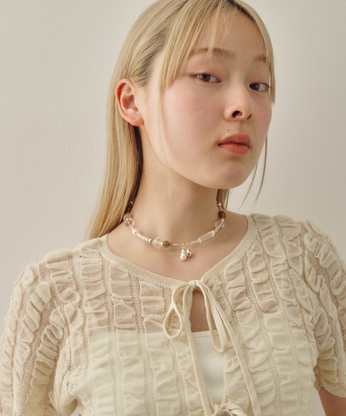 【美品】BiBi レディースクルーネックビビパンプ BiBiGrant レディースクルーネックビビパンプ10分袖 S